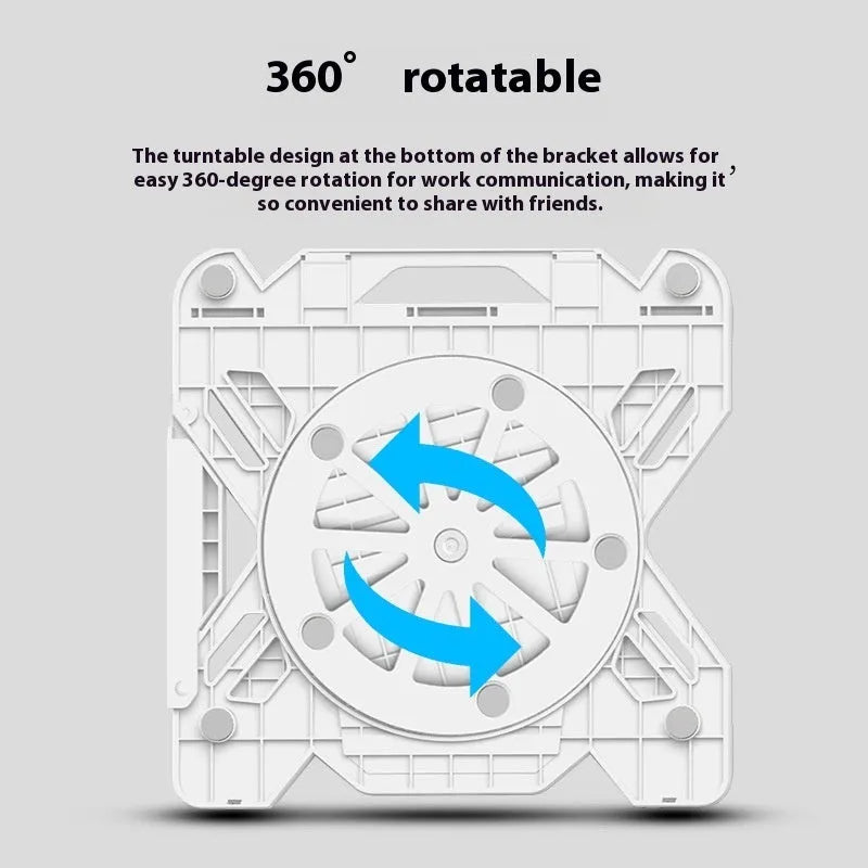 ABS plastic laptop cooling bracket in black or white with 300x200mm platform