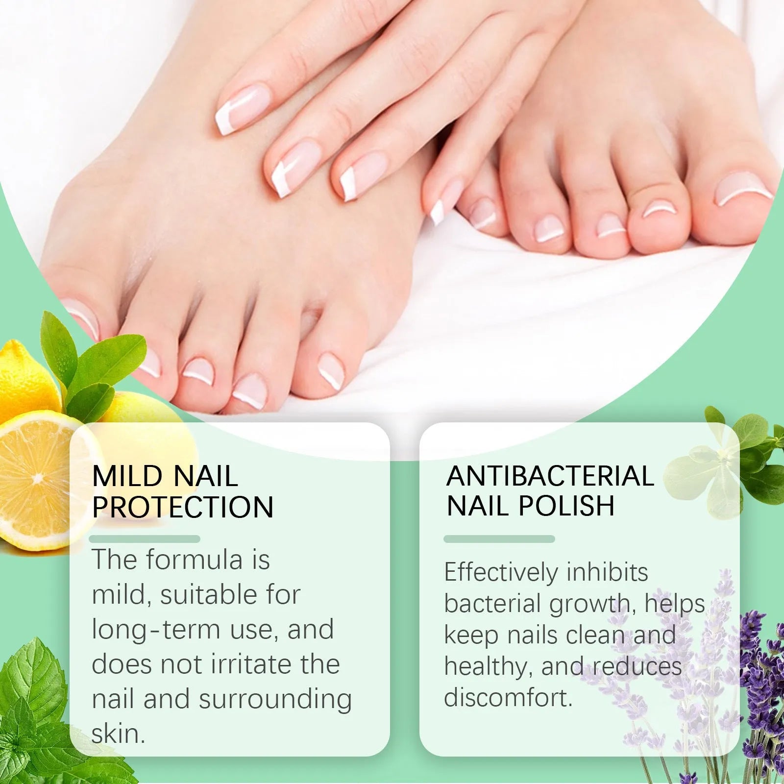30ml bottle of nail care nursing solution for gentle daily cleaning.