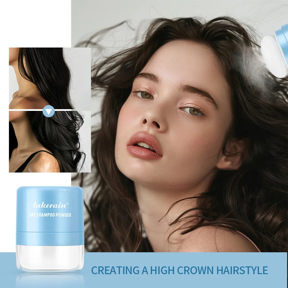 5g dry shampoo powder for hair with disposable sponge applicator in ocean, floral or cherry fragrance