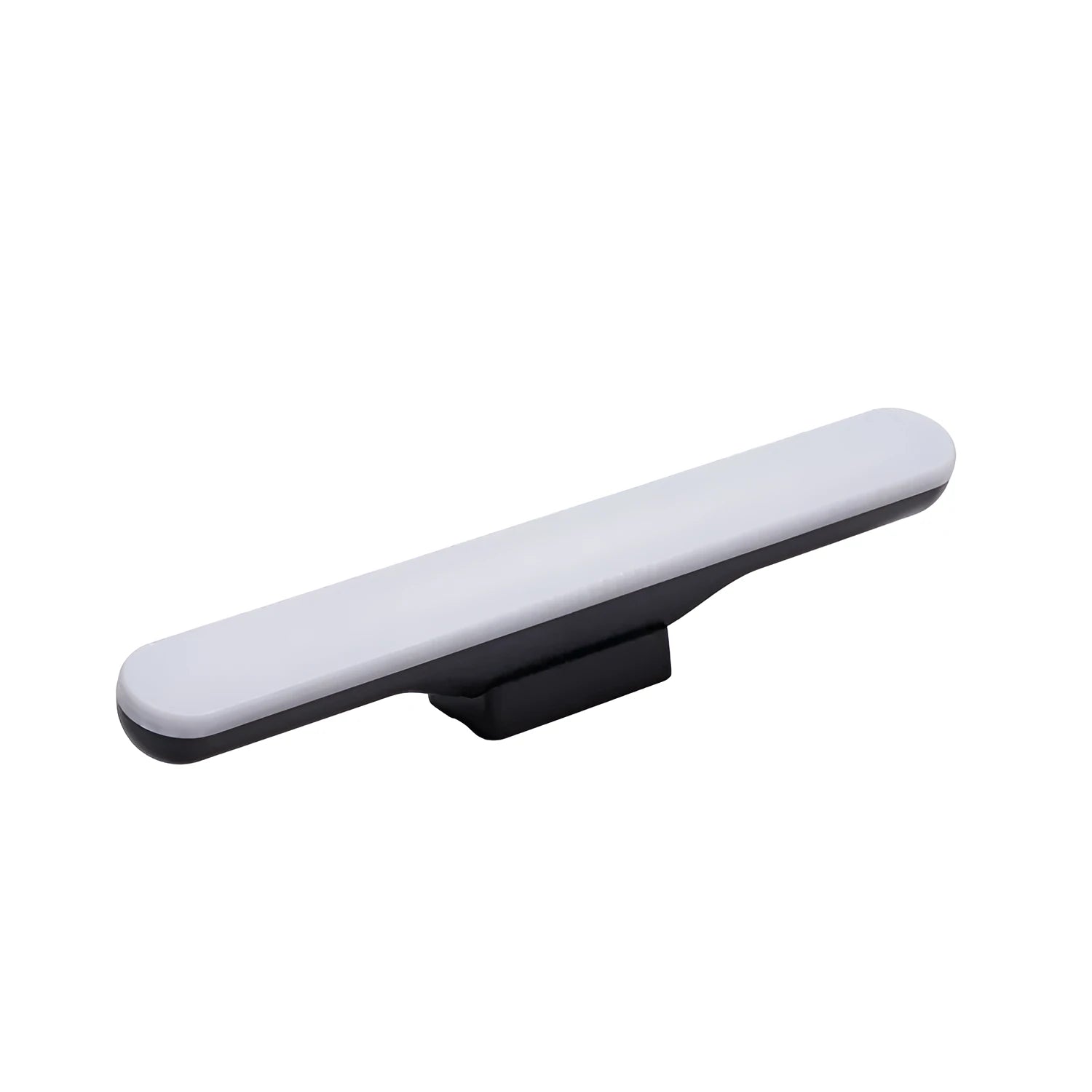 Plastic LED desk lamp with touch control showing three dimming settings and rechargeable battery for portable use