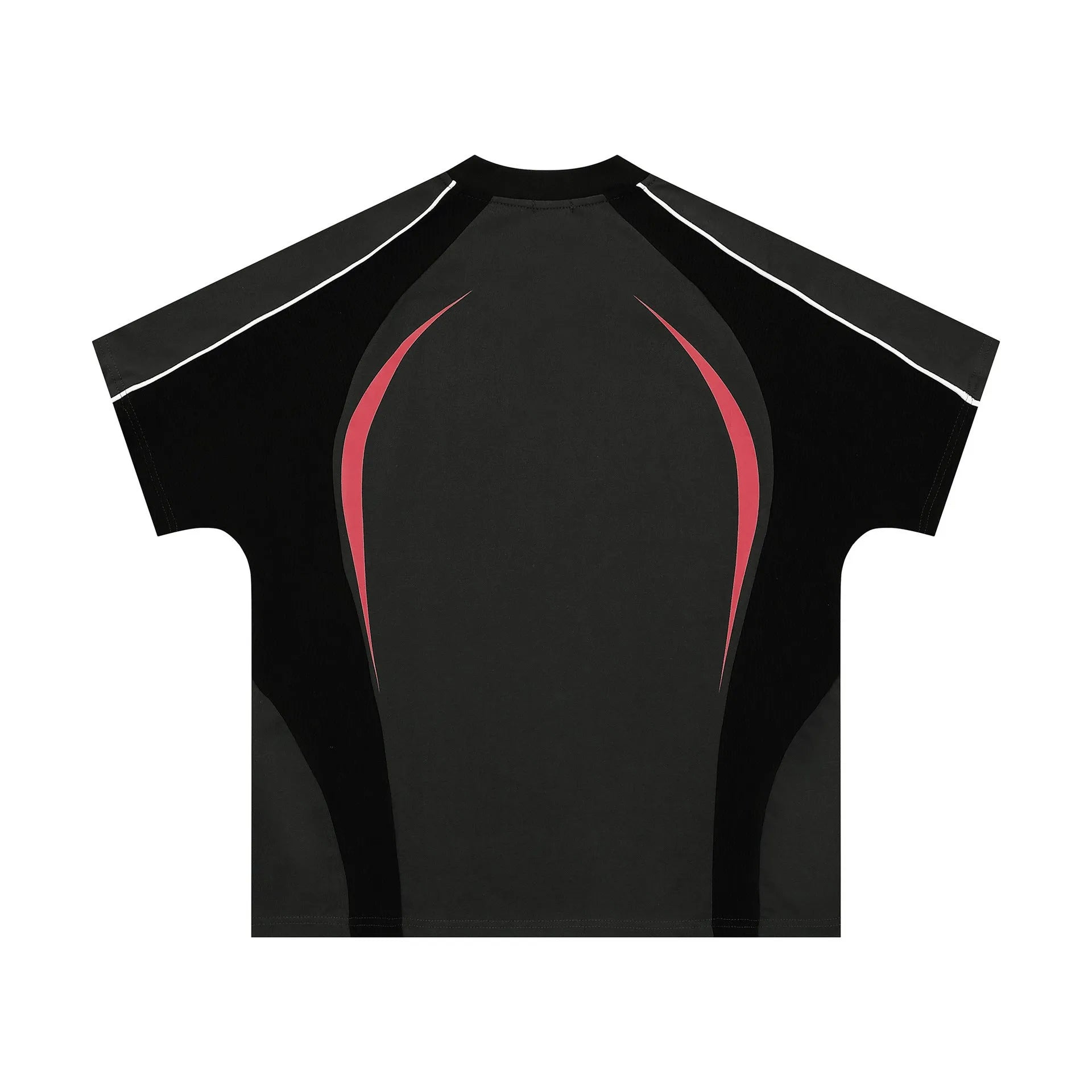 Men's loose fit black t-shirt with printed letters design, short sleeve polyester top