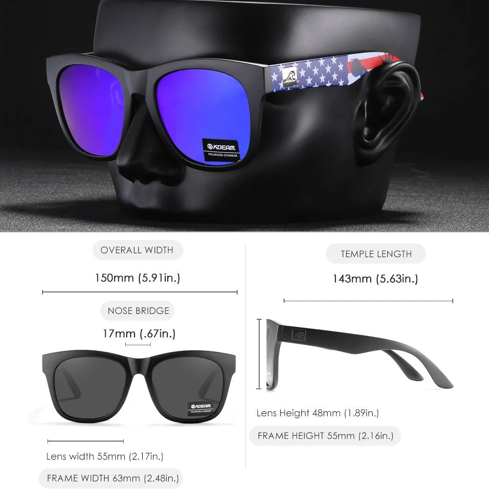 Thickened polarised sunglasses with TAC lenses and PC frame in assorted colours.