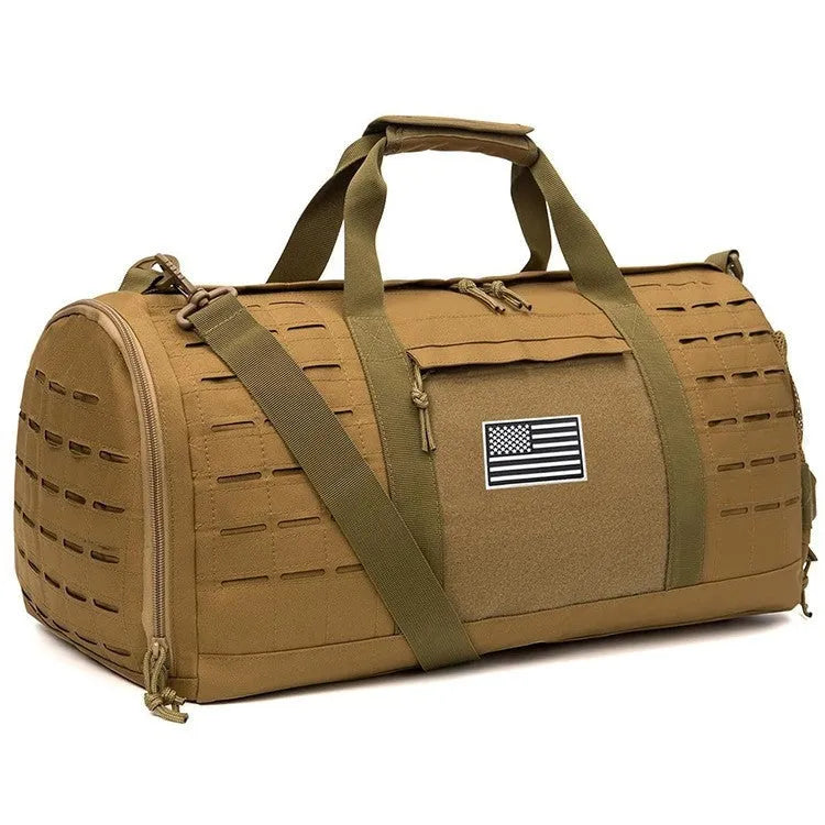 Men's khaki Oxford cloth sports fitness handbag with air pillow shoulder strap