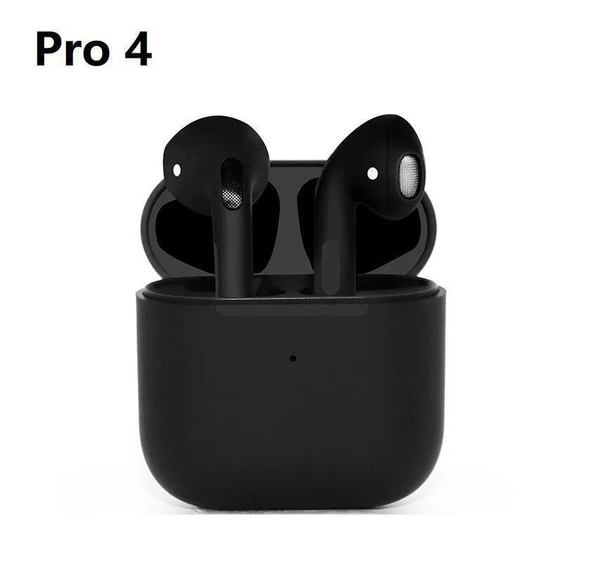 Pro4 wireless Bluetooth sports headphones in white or black with in-ear design for exercise use