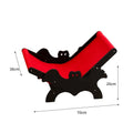 Black and red wooden cat recliner bed for pets