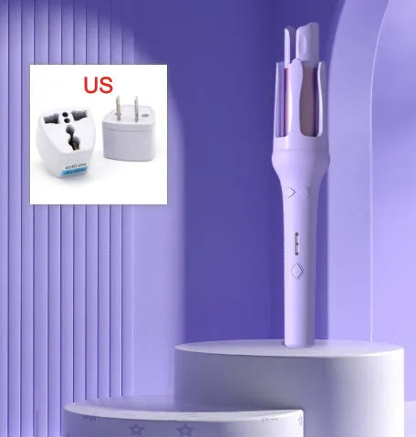 32mm automatic hair curler in white or chigo colours with US and EU plug adapters