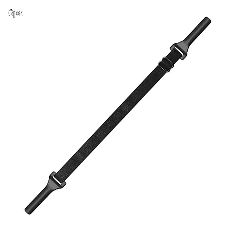 Black adjustable glasses cord with silicone earpiece ends for anti-slip security