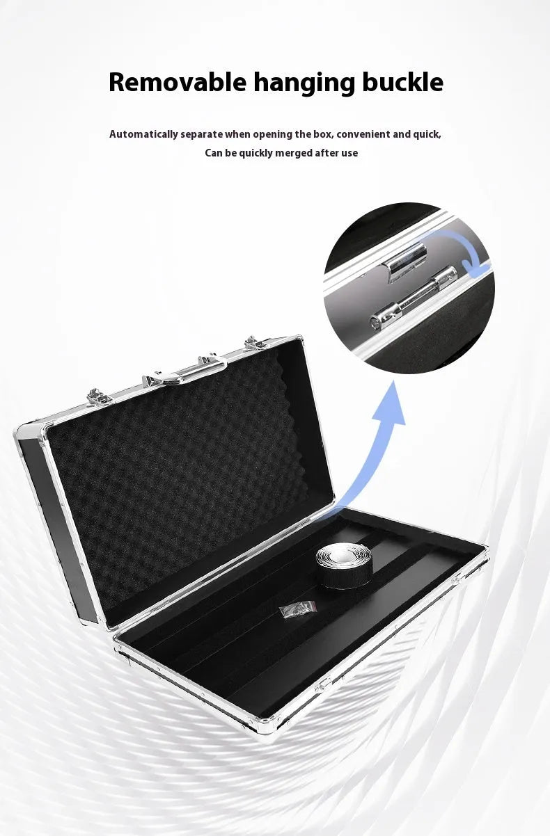 Heavy-duty black aviation flight case for T-EC8 trumpet with aluminium corner reinforcements.