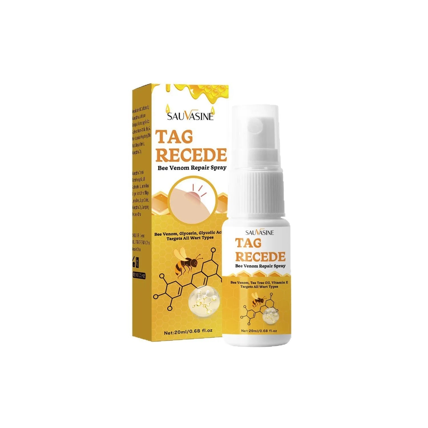 20ml Bee Wart Spray cream bottle for skin bumps and moles treatment
