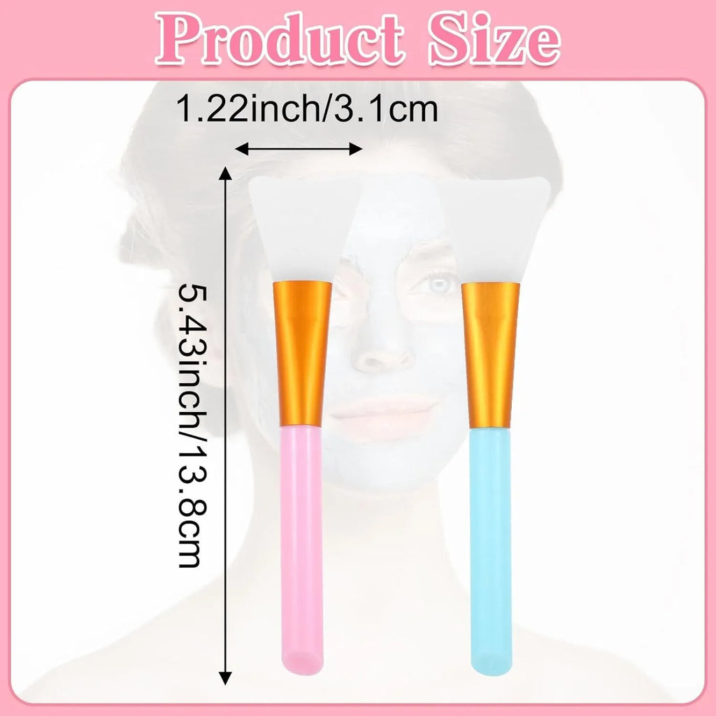 Reusable silicone face and body mask applicator spatula in six colour options.