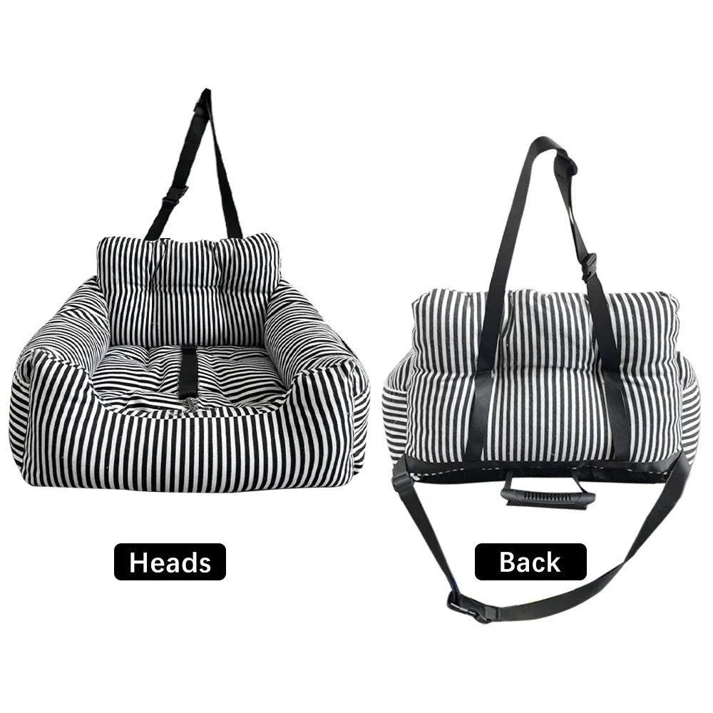 Pet sofa bed car nest striped dog bed 45x40x30cm cloth material raised sides