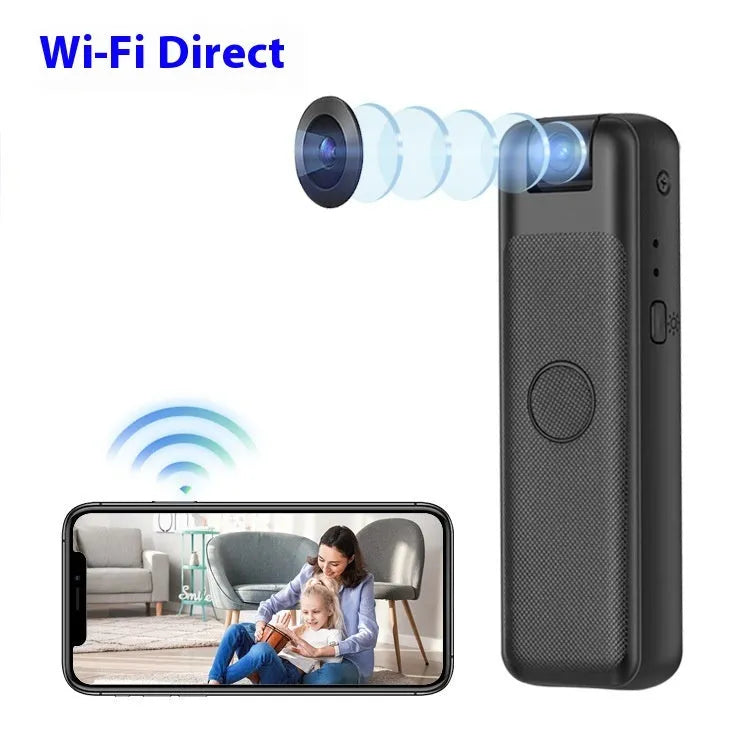 Black wifi surveillance camera with back splint mounting bracket and type-c cable