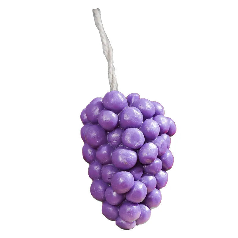 Purple and green grape cluster handmade soap bar weighing 80g.