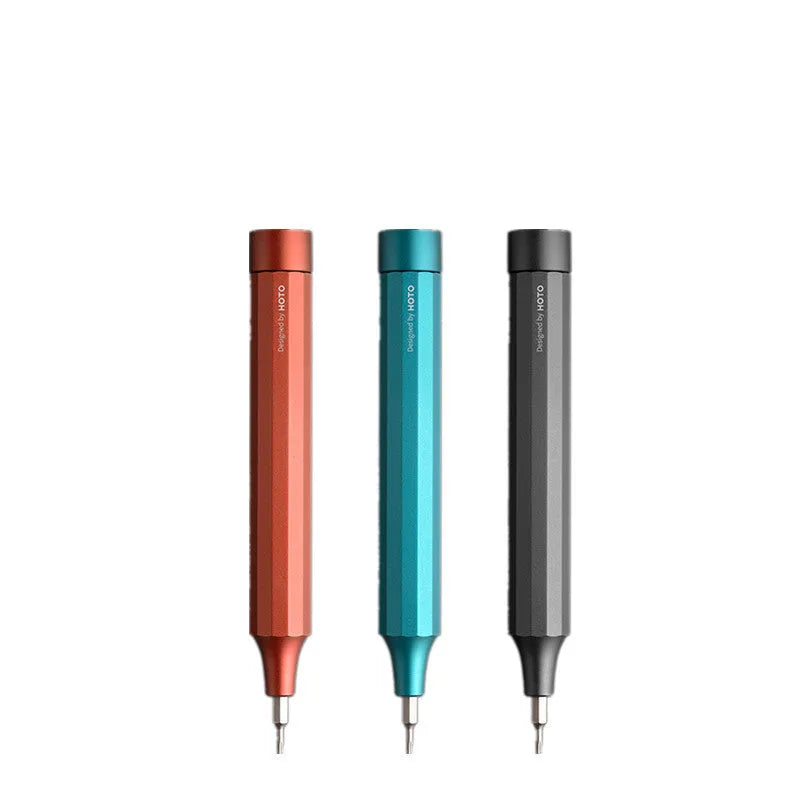Green 24-in-1 aluminium repair screwdriver set with bits stored magnetically inside the handle.