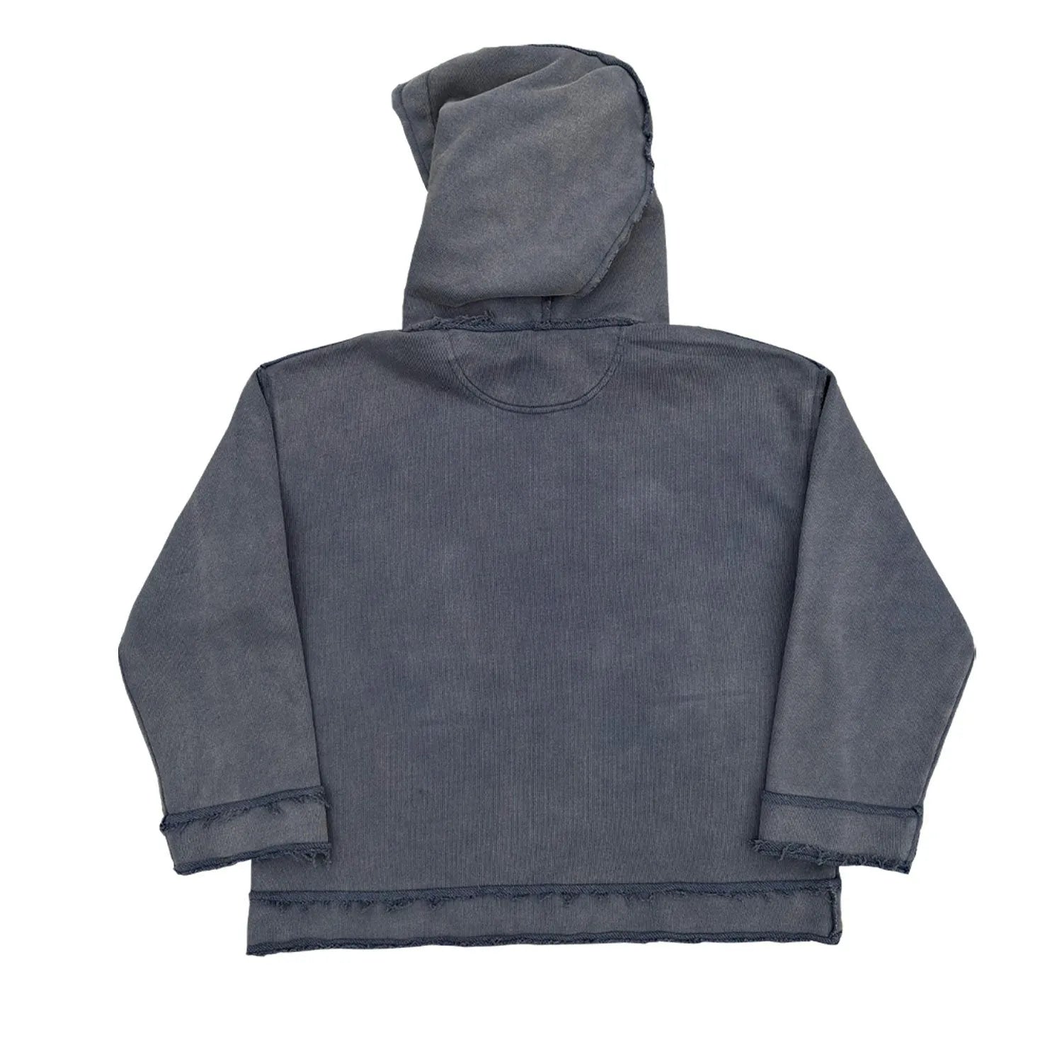 Dark blue hooded sweatshirt with The Sun Also Rises text printed across the back.