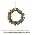 Applewood straw ball chew ring toy for small pets with decorative paillette details