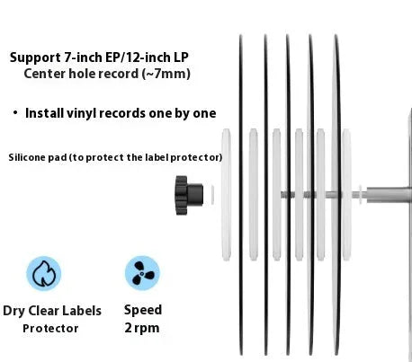 Ultrasonic disc cleaning machine with temperature control display and single slot holder