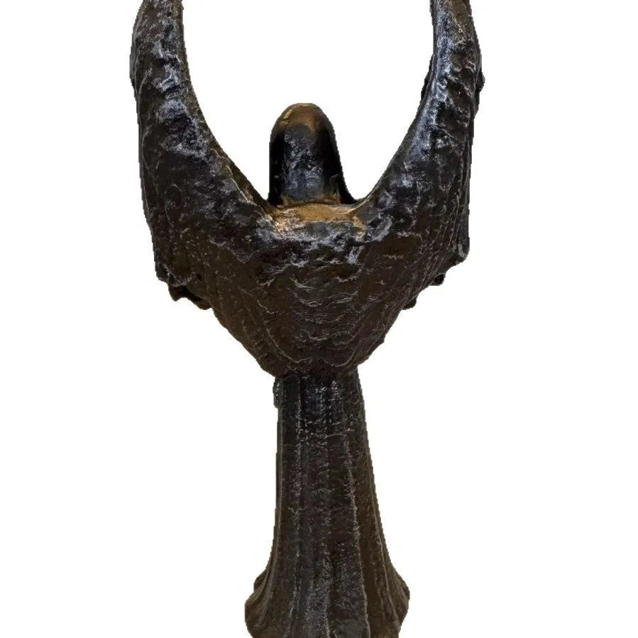 Dark angel statue resin ornament measuring 17cm tall on display.