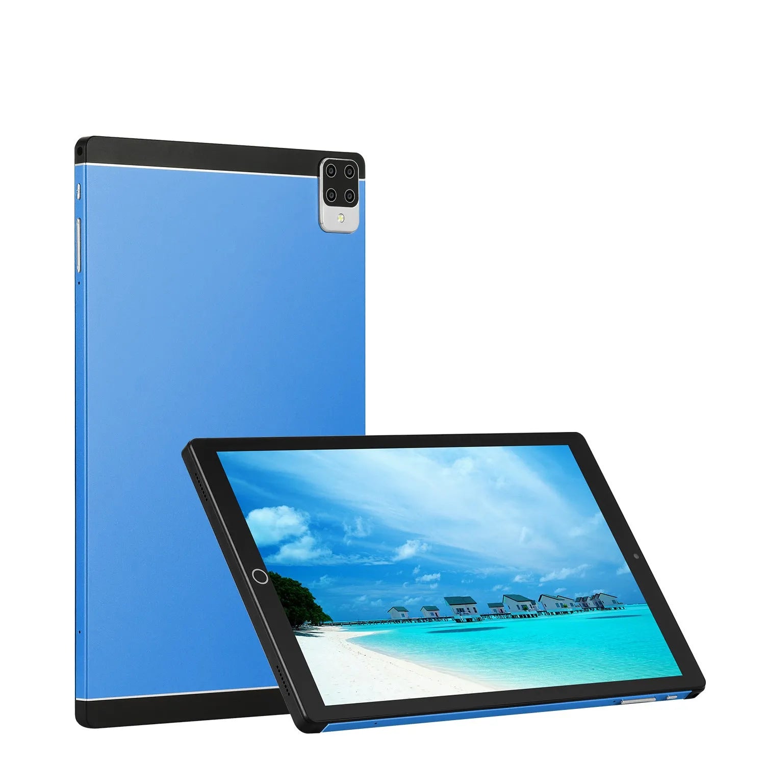11.6-inch Android 15 tablet in black blue green orange colours with dual SIM and GPS navigation