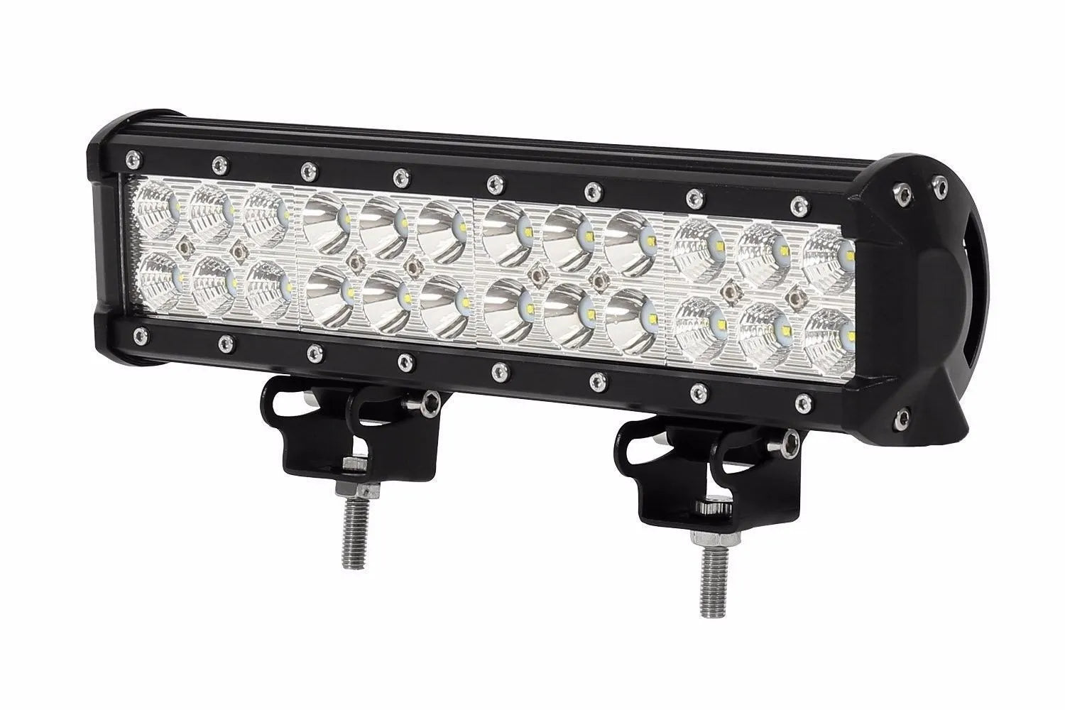 Black aluminium alloy LED roof light with double-row design for off-road vehicles