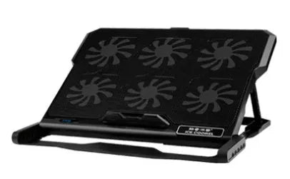 Metal mesh laptop cooling board with LCD speed control display and USB cable