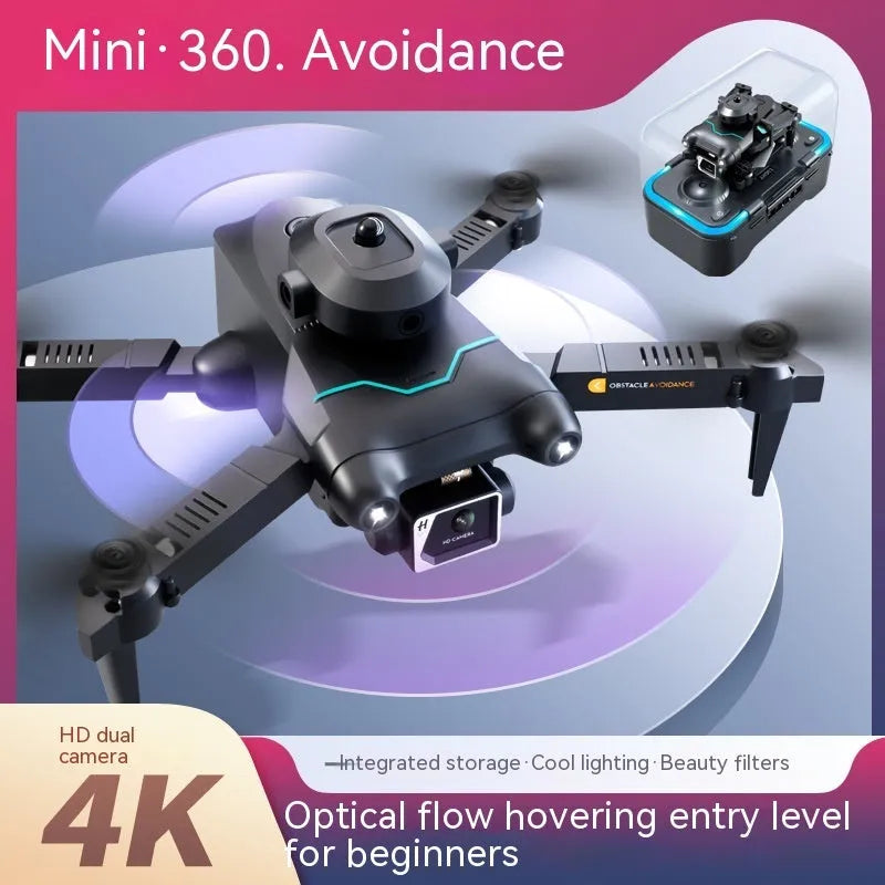 Black S96 four-axis drone with obstacle avoidance and camera under 30cm size