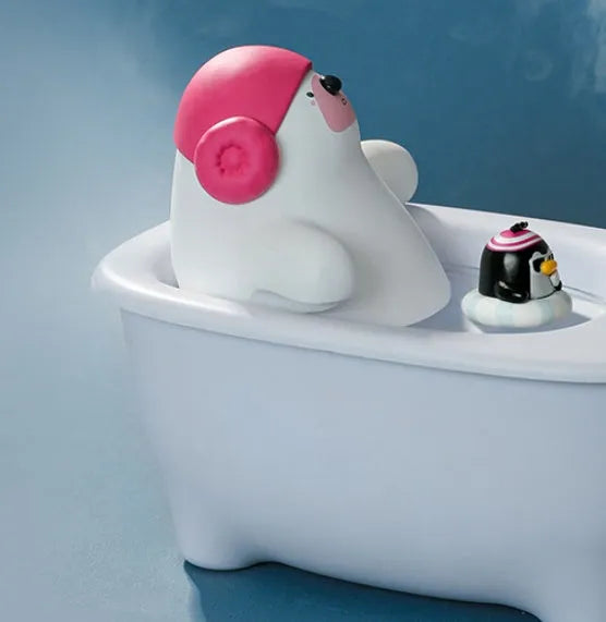 White Creative Air Humidifier with USB cable and 550ml water tank on a desk