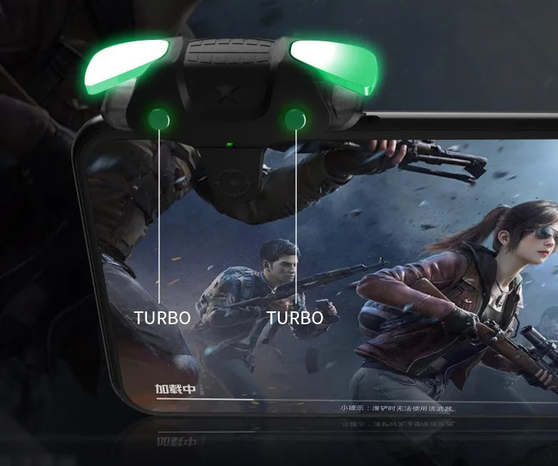 Black F5 Bluetooth mobile game controller showing 5cm length dimensions