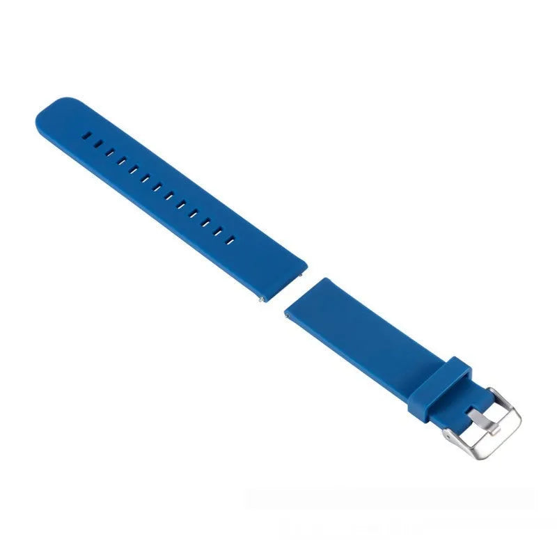 Solid colour silicone sports watch strap for Garmin Forerunner 245 in seven colour options