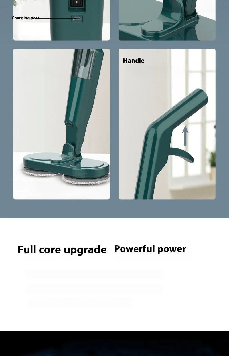 S5 Green and S5 White wireless robotic floor cleaner for sweeping and mopping on hard floors