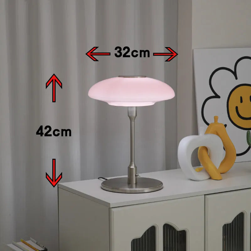Vintage Korean-style nickel-plated bedside lamp in four colour options