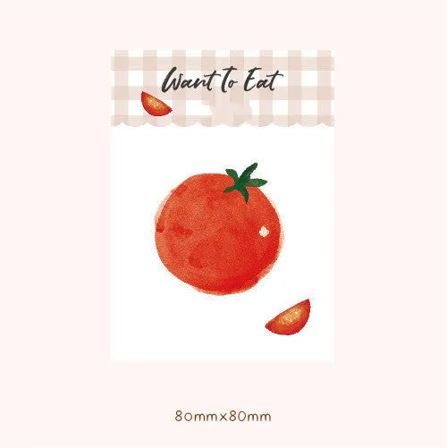 Pack of Food Bread Handbook Note Paper showing 30 sheets and back card in 85mm by 120mm size