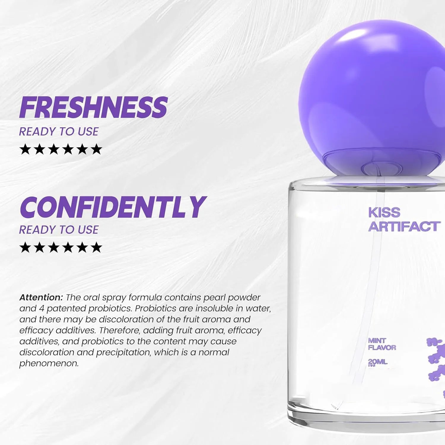 A portable 20ml white plastic spray bottle for oral hydration.