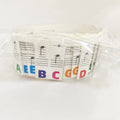White cardboard piano keyboard stickers for 88 keys with colour note bars and black note labels
