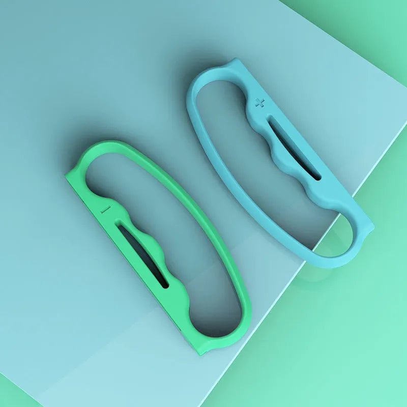 Joy-Con controller handle grip set with hand rope attachment in AVS material construction