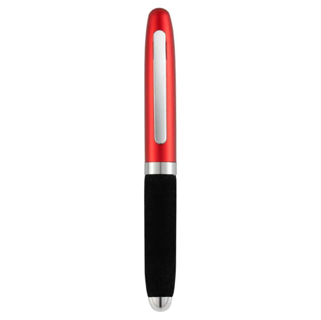 EVA metal cap mini ballpoint pen showing 1.0mm bullet tip and compact 112mm metal construction