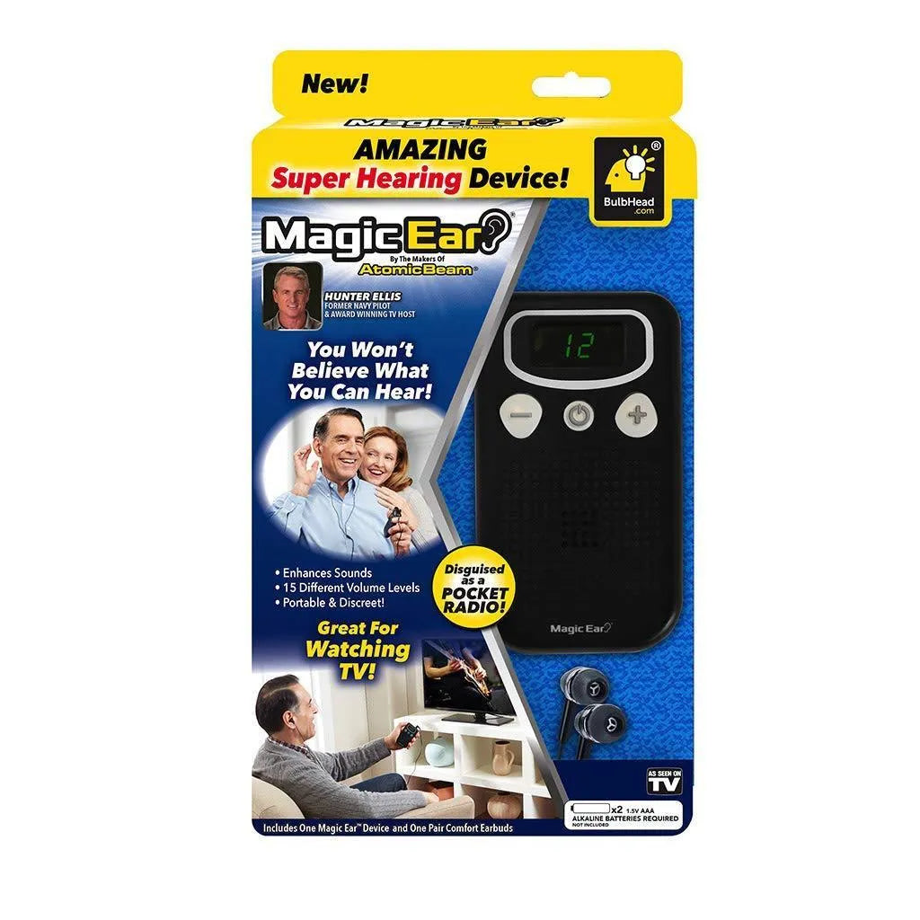 Digital display mobile hearing aid booster sound amplifier in brilliant colour