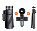 Black HD 40x60 mobile phone monocular telescope with 40x magnification and waterproof design
