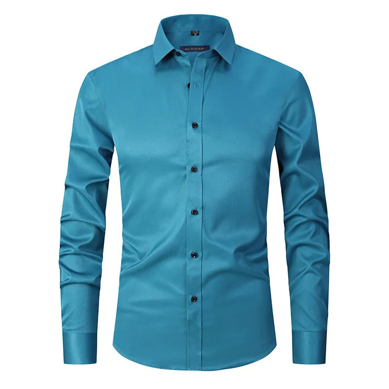 Men's stretch long sleeve work shirt in polyester fibre available in multiple colours and sizes S to 3XL