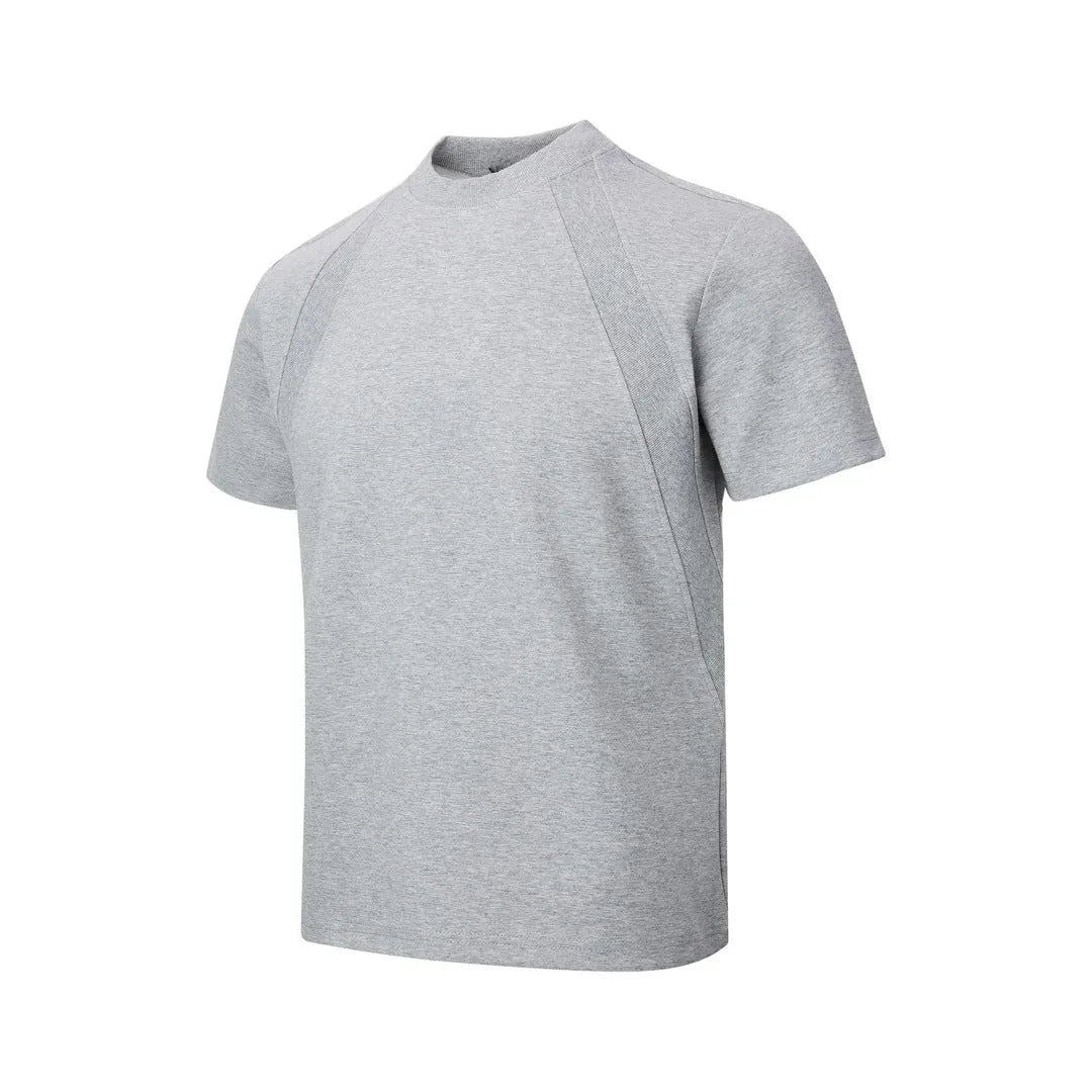 Loose fit short sleeve top with air layer stitching in polyester fibre