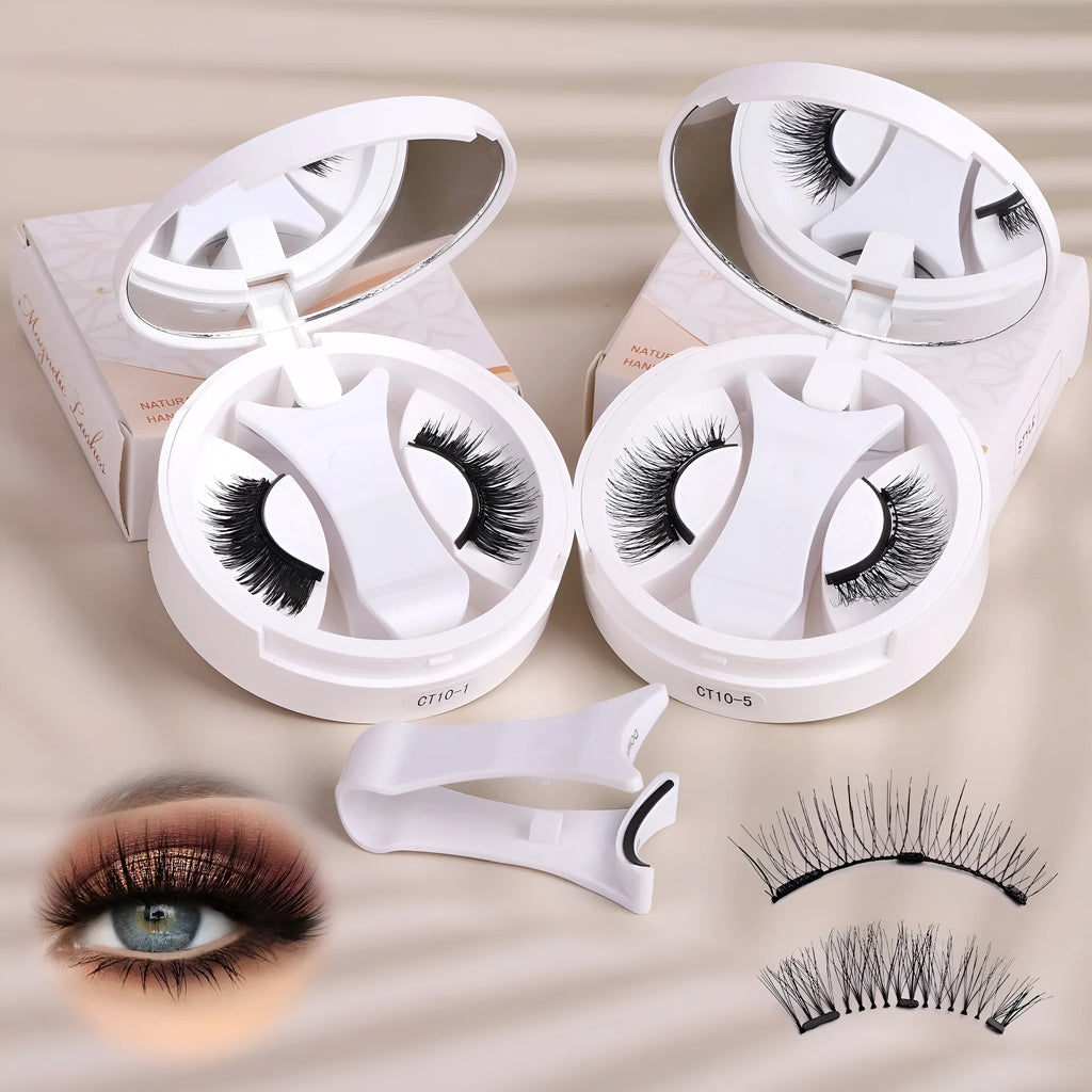 Magnetic false eyelashes integrated soap holder for portable CT10 series cosmetic tools with included eyelashes box