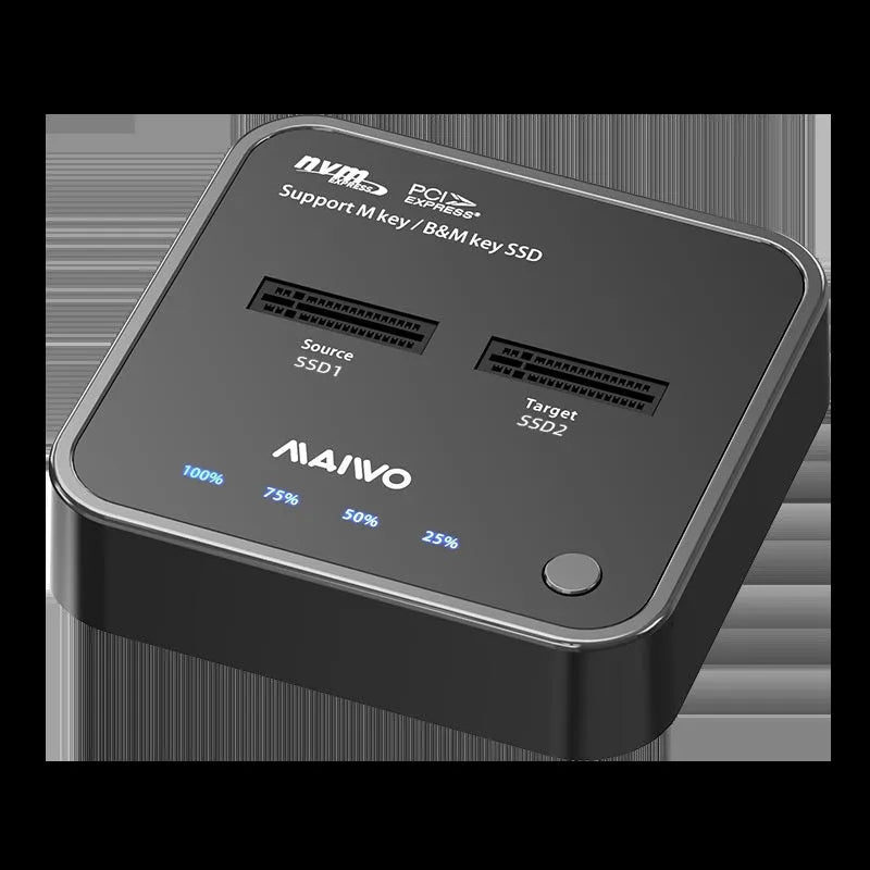 MAIWO K3016 M2 NVMe SATA solid state hard disk docking station with cables and power adapter