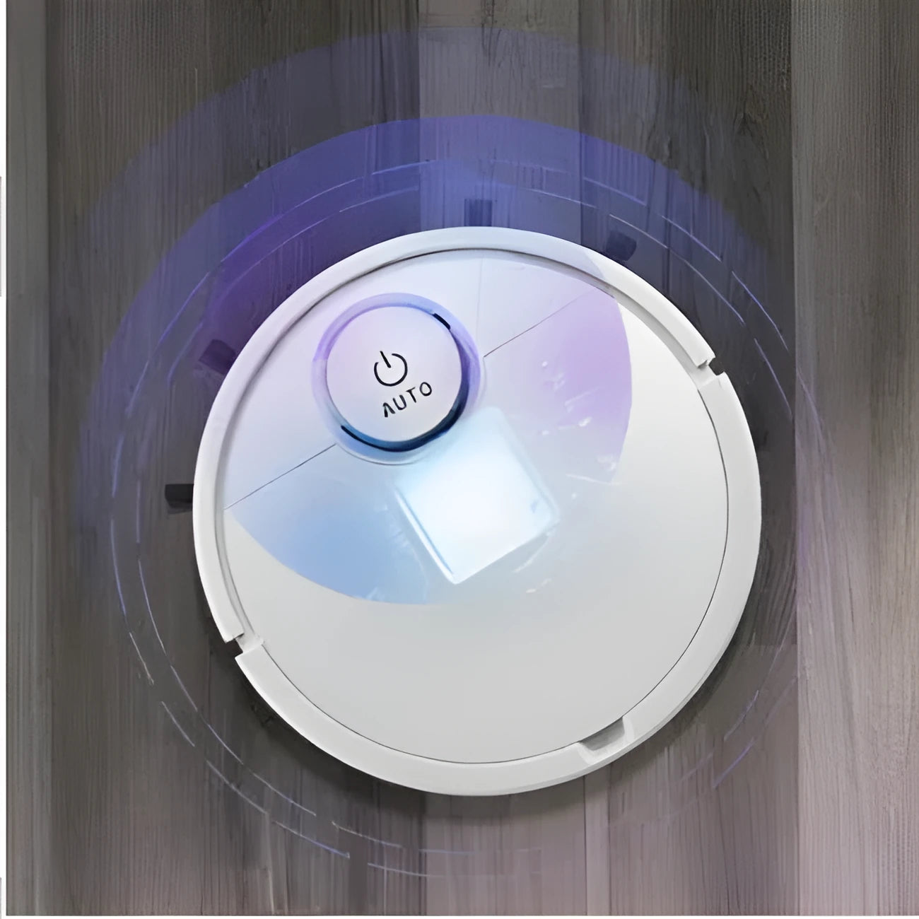 Automatic sweeping robot with 3000mAh battery collecting pet hair on hard floor