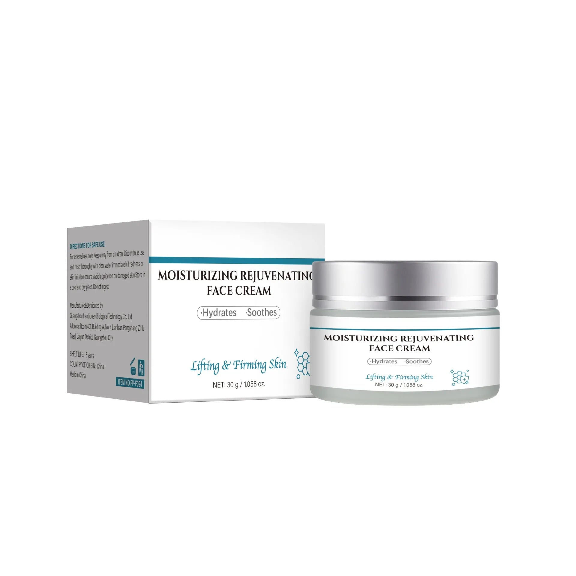 30g jar of FP-F024 anti-aging cream for facial skincare