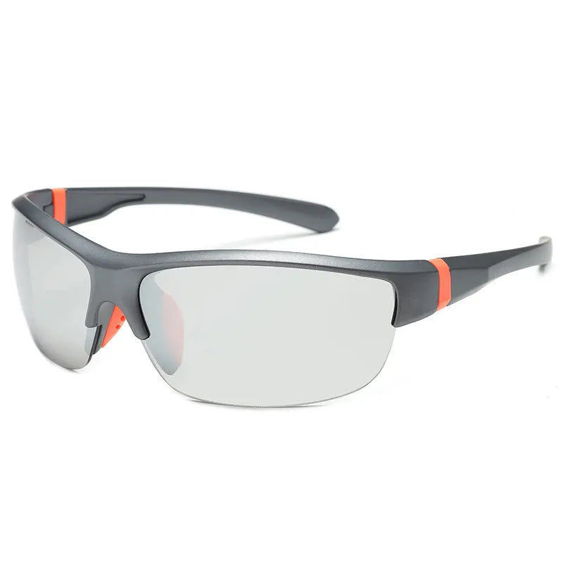 Men's semi-frameless athletic glasses in multiple colour options for cycling and outdoor sports