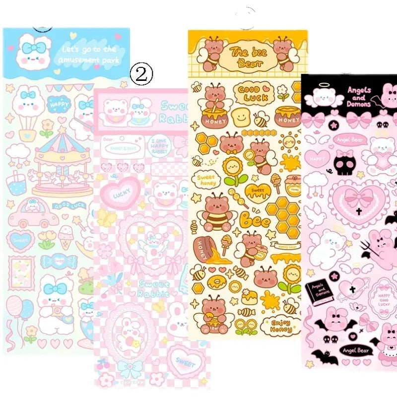 PVC waterproof cartoon-style decorative sticker for notebooks and agendas.
