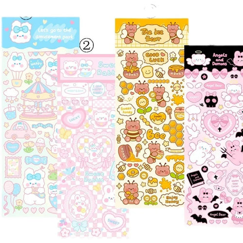 PVC waterproof cartoon-style decorative sticker for notebooks and agendas.