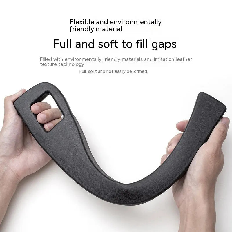 Plastic car seat gap storage organiser with handle in black or brown colour