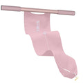 Grey and pink yoga multi-function stretching tool for shoulder back and hip flexibility.