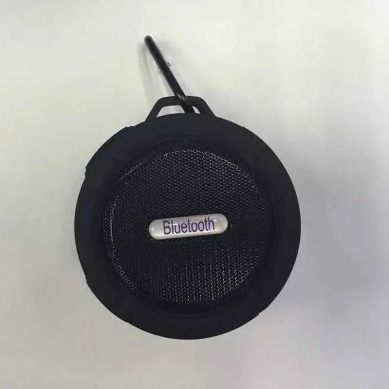Portable waterproof Bluetooth speaker in five colours with bag clip and TF card slot